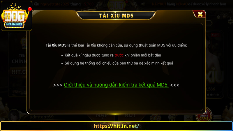 Hướng dẫn cách chơi Tài Xỉu MD5 Hit Club cho người mới bắt đầu