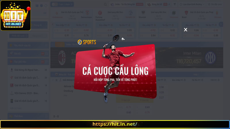 Hướng dẫn cách nhận ưu đãi K thể thao hoàn trả 2% tại Hit Club