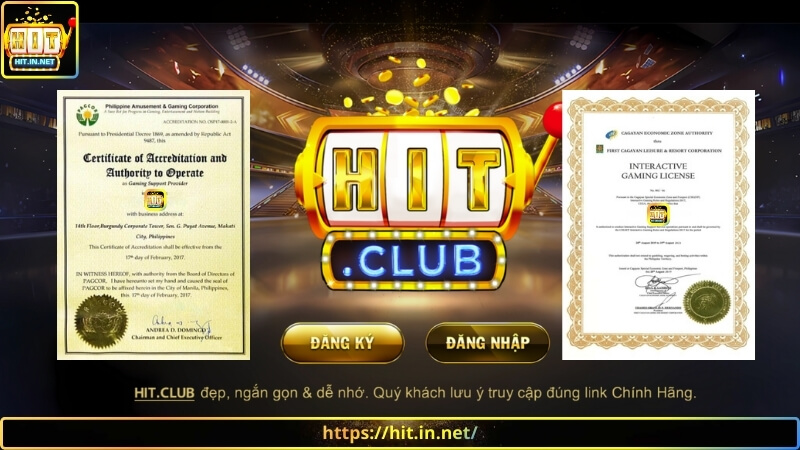 Hit Club có chứng nhận pháp lý minh bạch hợp pháp