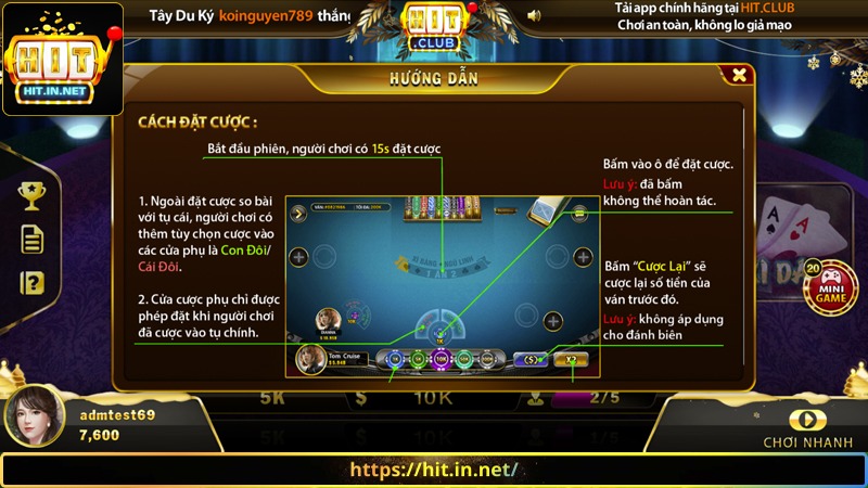 Luật chơi xì dách Hit Club chi tiết cho người chơi mới