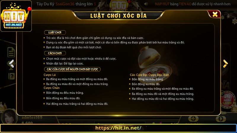 Luật chơi xóc đĩa livestream Hit Club chi tiết, dễ hiểu