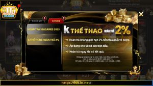 Tìm hiểu về sự kiện K thể thao hoàn trả 2% tại Hit Club